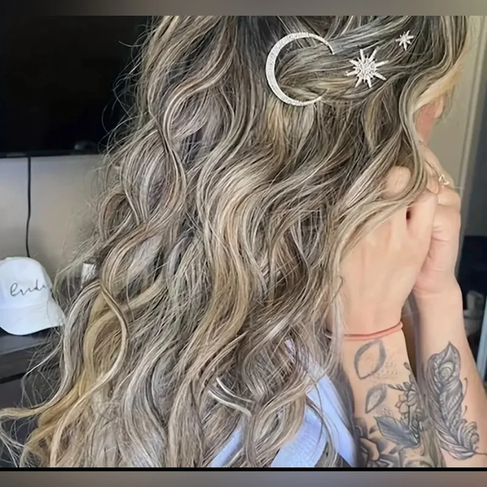 New 3 pcs Celestial Star Hair Pins Silver - Wedding 💫 💕💕